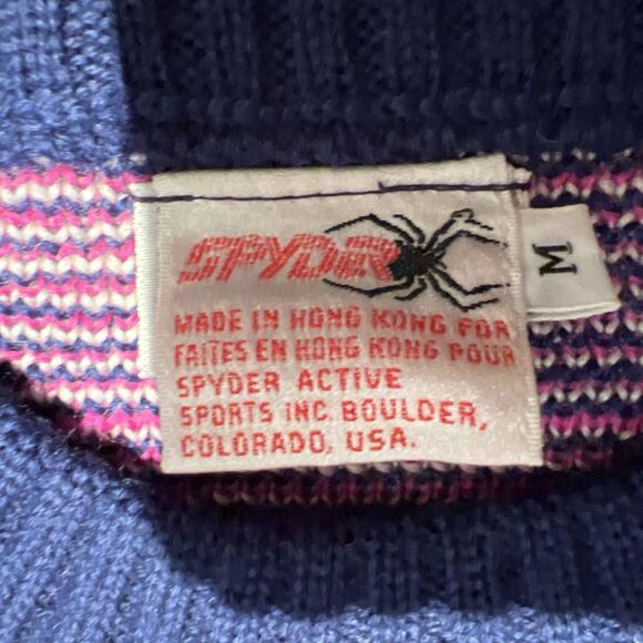 Vintage 1990's Men's SPYDER 100% Wool Active Boulder Ski Sweater Pullover Size M - Picture 8 of 16